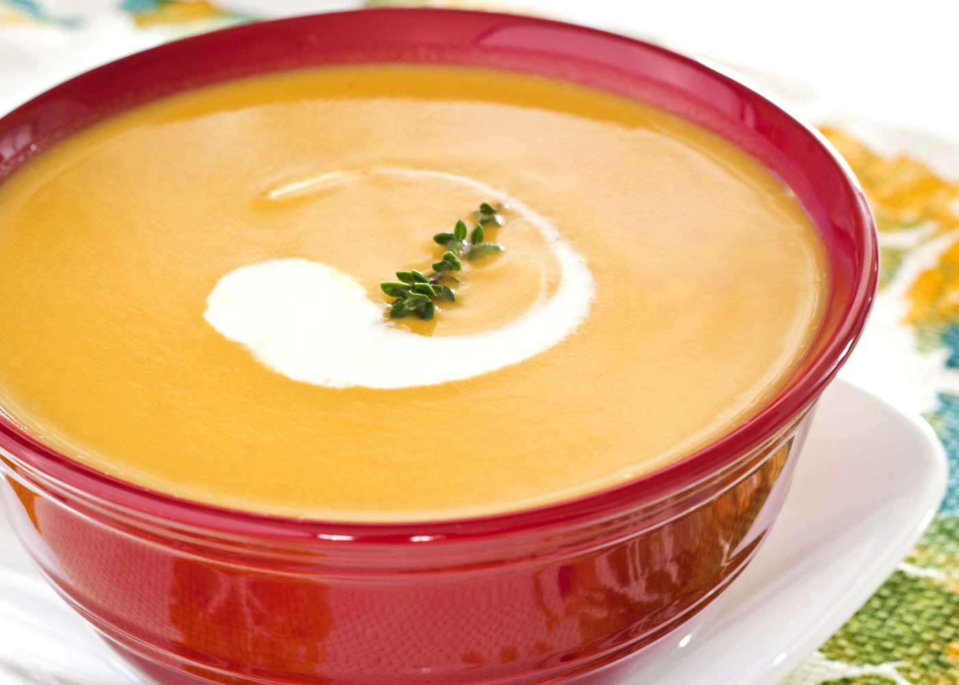 Parsnip and Carrot Soup in a bowl