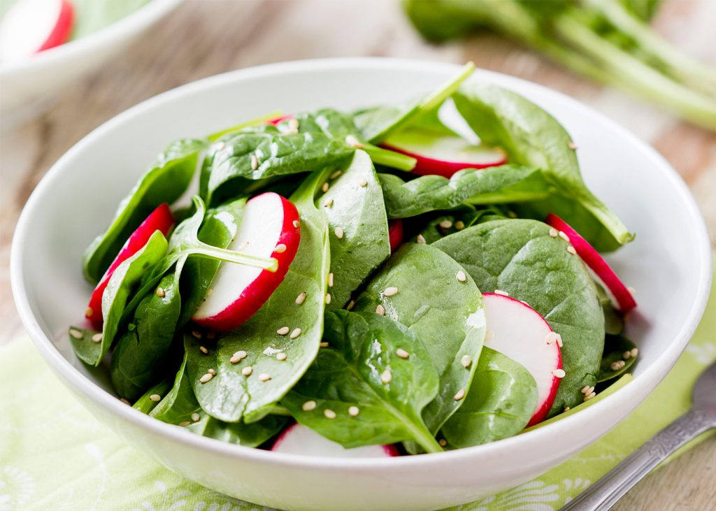 Spinach & Radish Salad