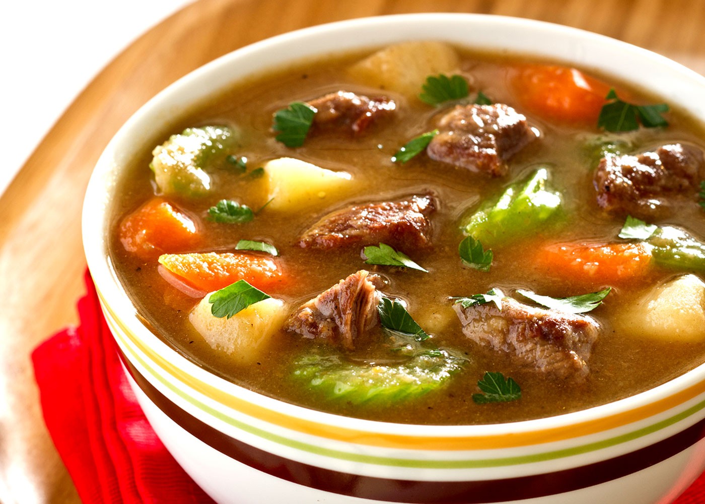 Savory Vegetable and Beef Stew in a bowl