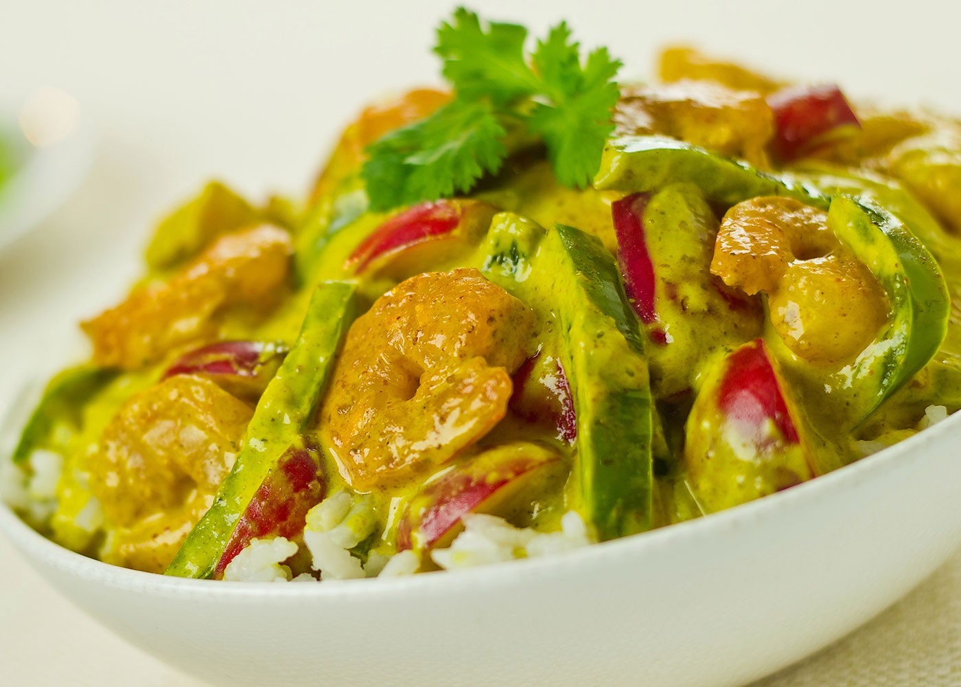 Shrimp and Radish Curry in a bowl