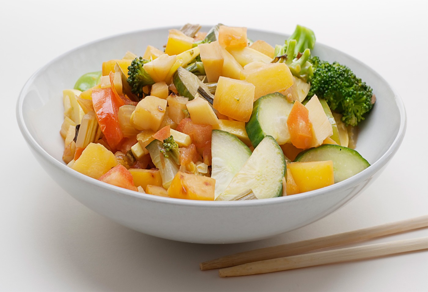 turnips and veggies in a bowl