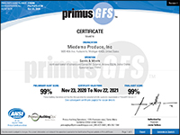 Sands and Moore Certificate