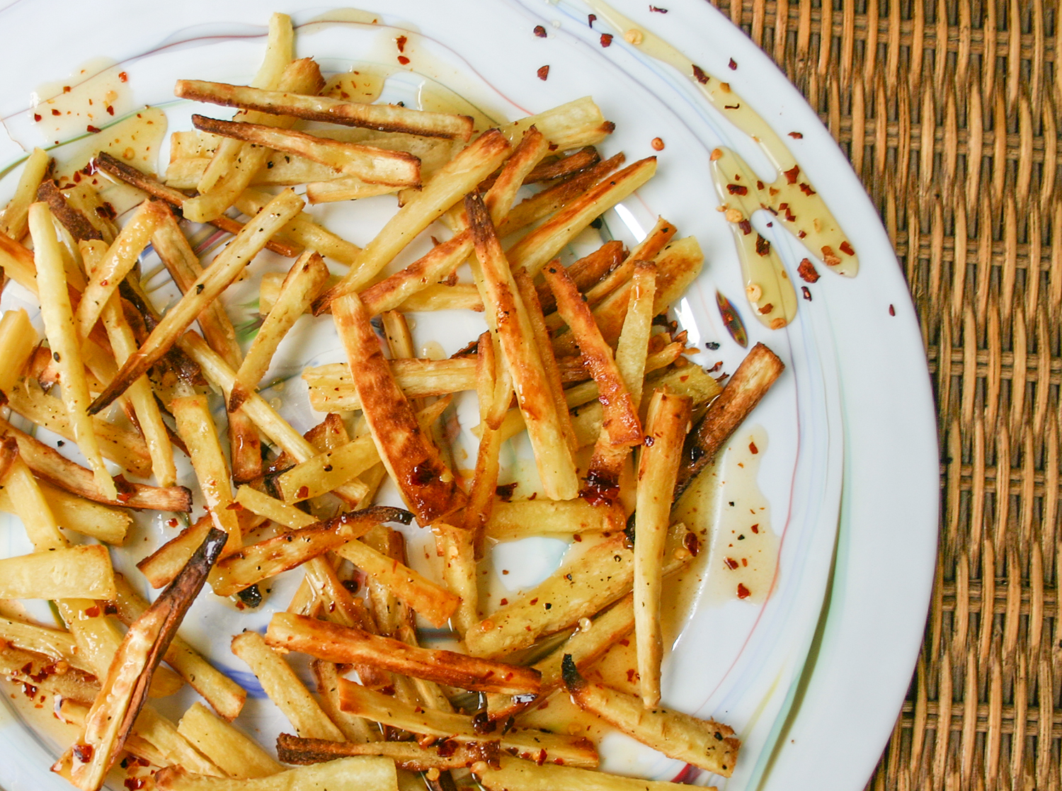 Spicy Honey Glazed Parsnips - Miedema